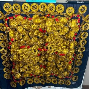 Vintage Double CC chain Coin Scarf